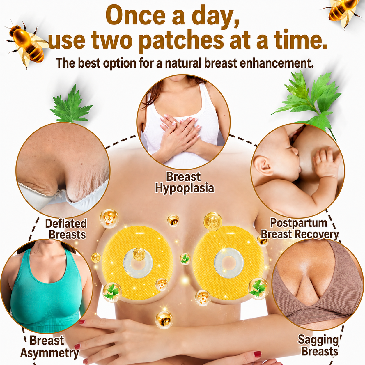 Alcuras®🩰 Breast Enhancement Patch with Royal Jelly-Safe for use while breastfeeding.