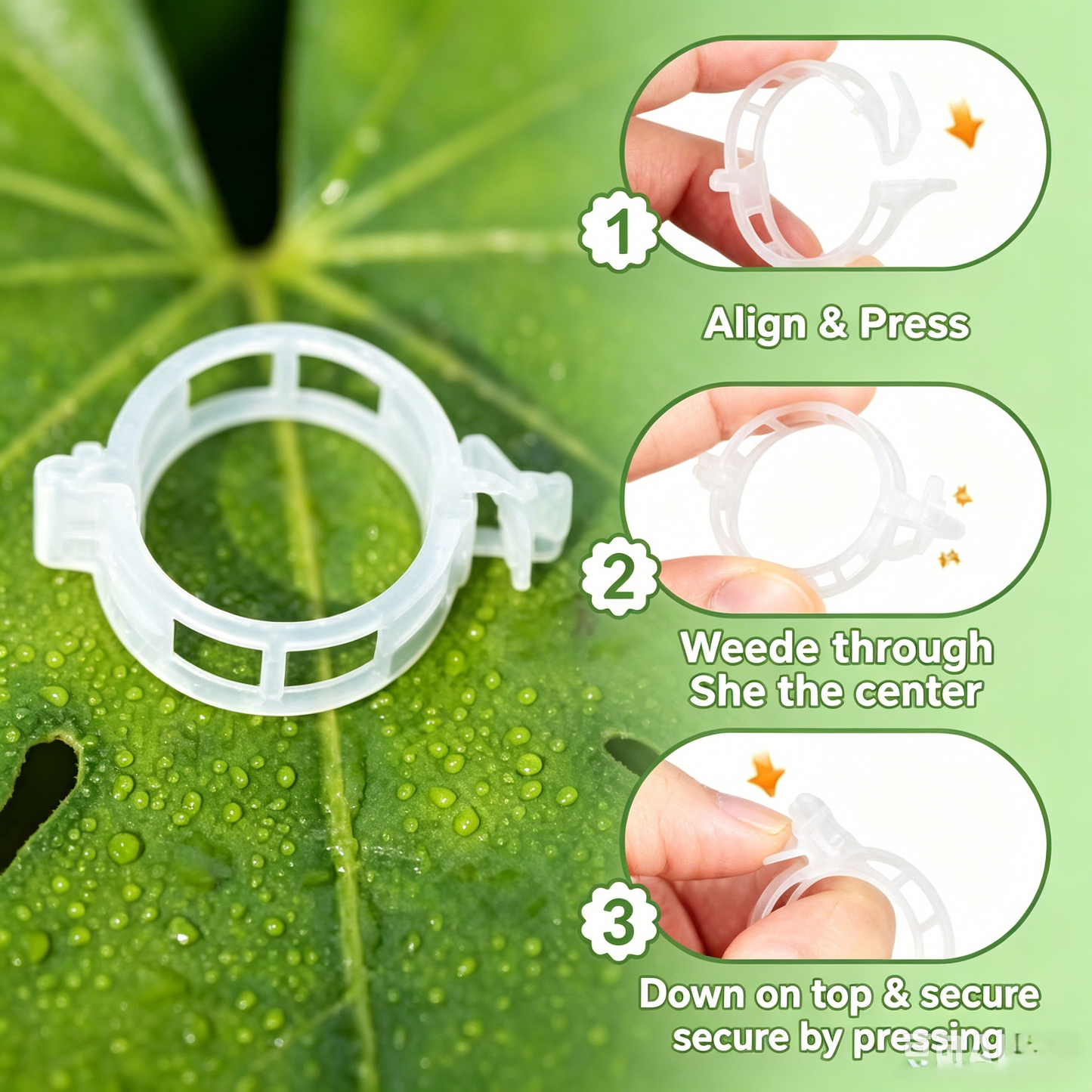🥦🌽Secured Plastic Plant Clips🥕| Reusable Vine & Stem Support, Weatherproof Garden Clips for Tomato, Cucumber & Climbing Plants🥒🍅