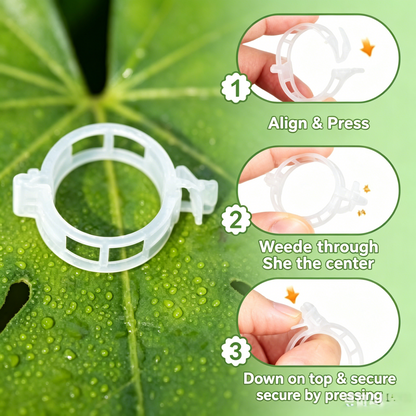 🥦🌽Secured Plastic Plant Clips🥕| Reusable Vine & Stem Support, Weatherproof Garden Clips for Tomato, Cucumber & Climbing Plants🥒🍅