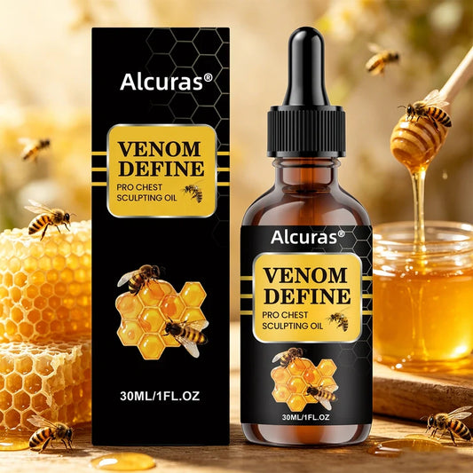 🔥 MEN’S CHEST-CONTOUR UPGRADE💪 Alcuras® VenomDefine Pro Chest Sculpting Oil 🐝 Daily Bee Venom Support for a Firmer-Looking, More Defined Chest🔥