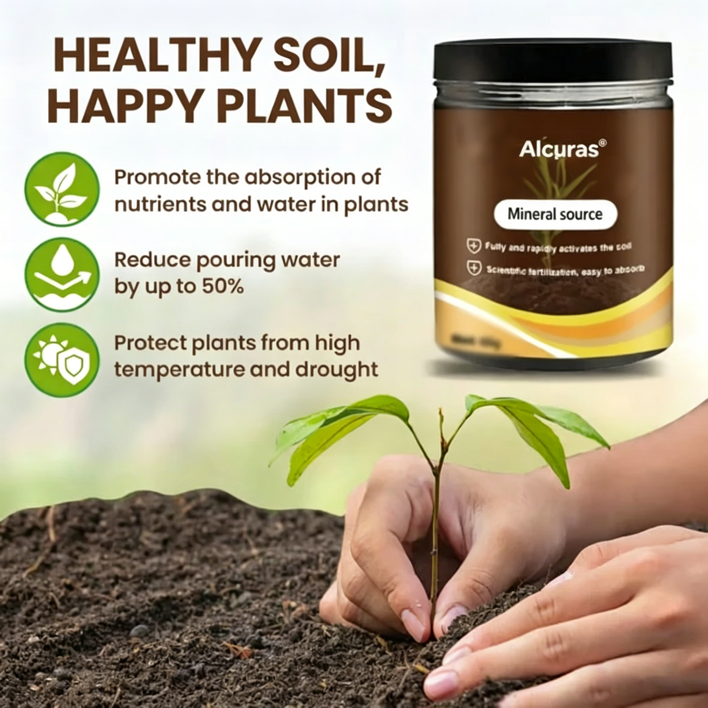 🏆75K+ SOLD! 🌳Alcuras® Soil Pro Activator