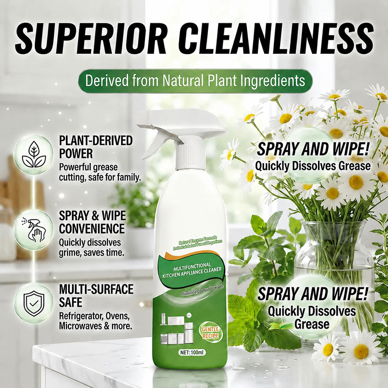 Multi-Purpose Enzyme Foam Cleaner For Kitchen & Home🧽