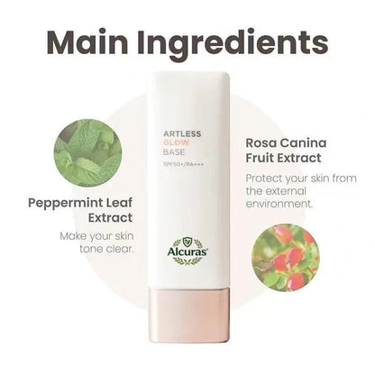 Alcuras®  Artless Glow Base – Your All-in-One Miracle Primer with SPF 50+ PA++++