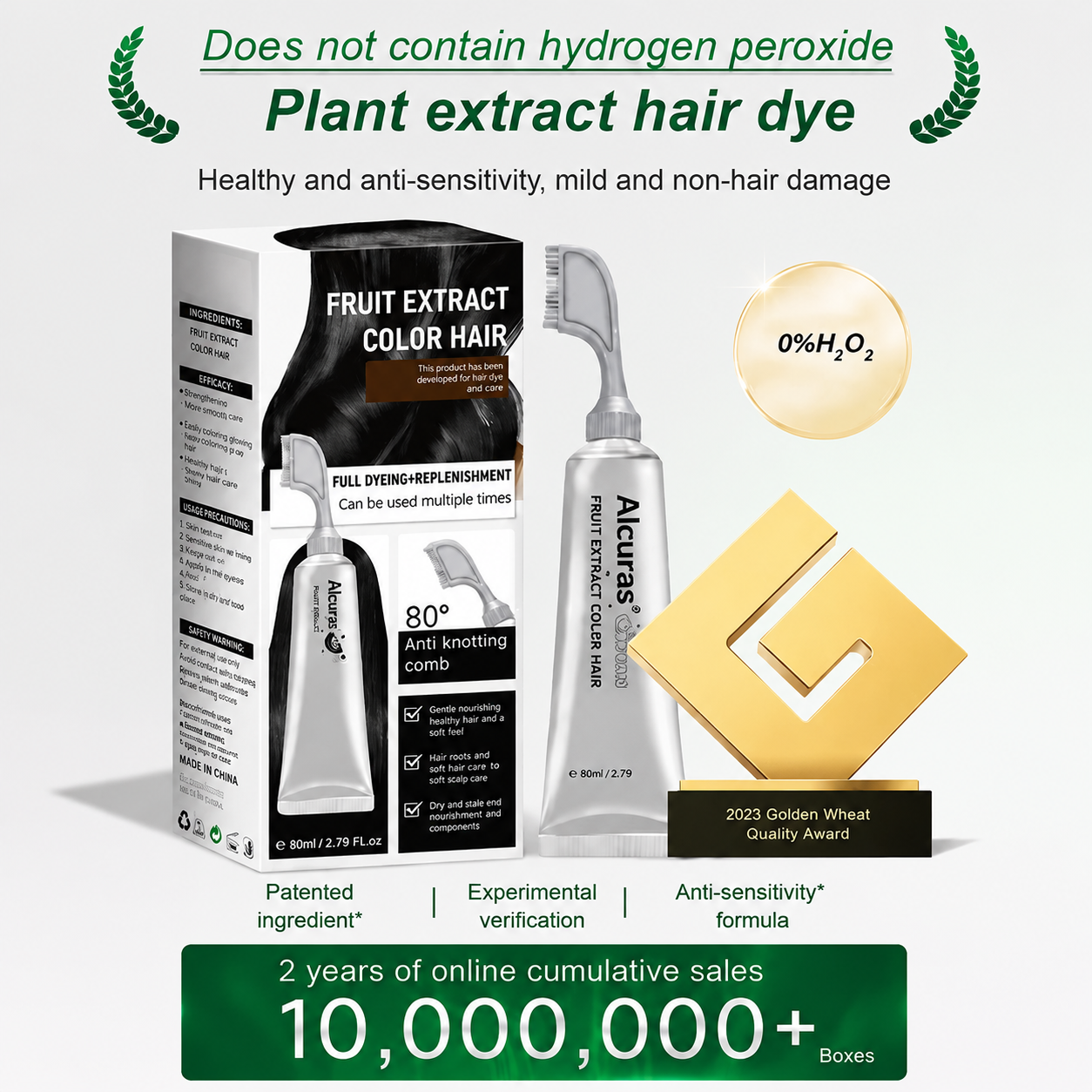 Fruit Hair Dye Cream, Covers Gray & Nourishes✨