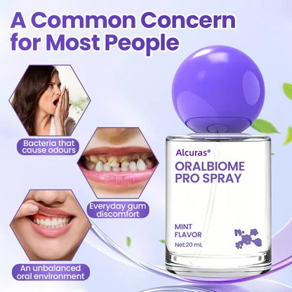 ✨FRESH-BREATH UPGRADE FOR DAILY USE 💜 Alcuras® OralBiome Pro Spray 🦷 Probiotic Support for Fresh Breath, Gum Comfort & Oral Balance ✨