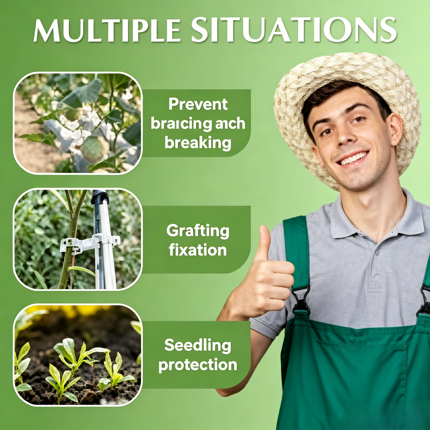 🥦🌽Secured Plastic Plant Clips🥕| Reusable Vine & Stem Support, Weatherproof Garden Clips for Tomato, Cucumber & Climbing Plants🥒🍅
