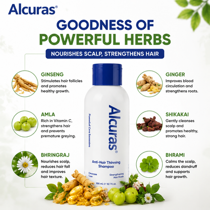 Alcuras® Herbal Shampoo – Anti-Hair Thinning