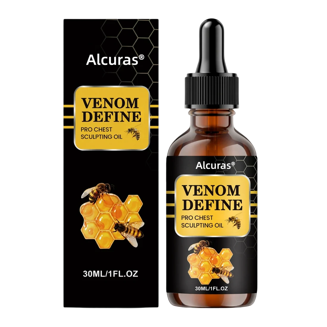 🔥 MEN’S CHEST-CONTOUR UPGRADE💪 Alcuras® VenomDefine Pro Chest Sculpting Oil 🐝 Daily Bee Venom Support for a Firmer-Looking, More Defined Chest🔥