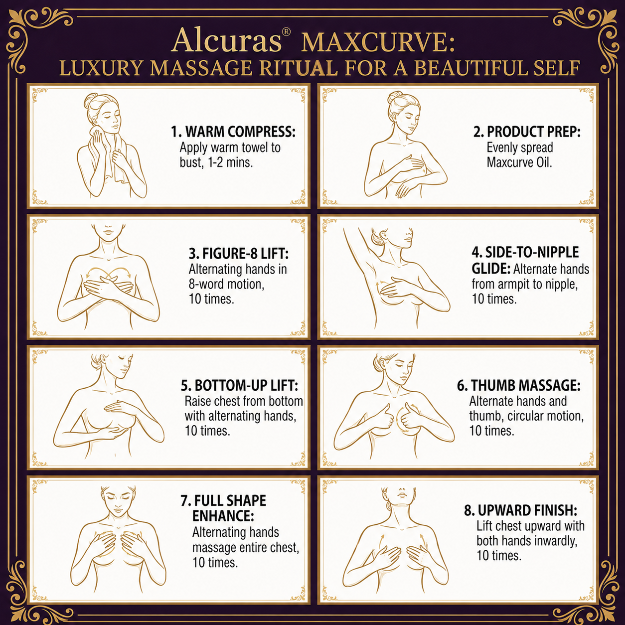 Alcuras® MaxCurve Multi-Zone Sculpting Oil – Lift, Volume & Curve for Bust & Butt