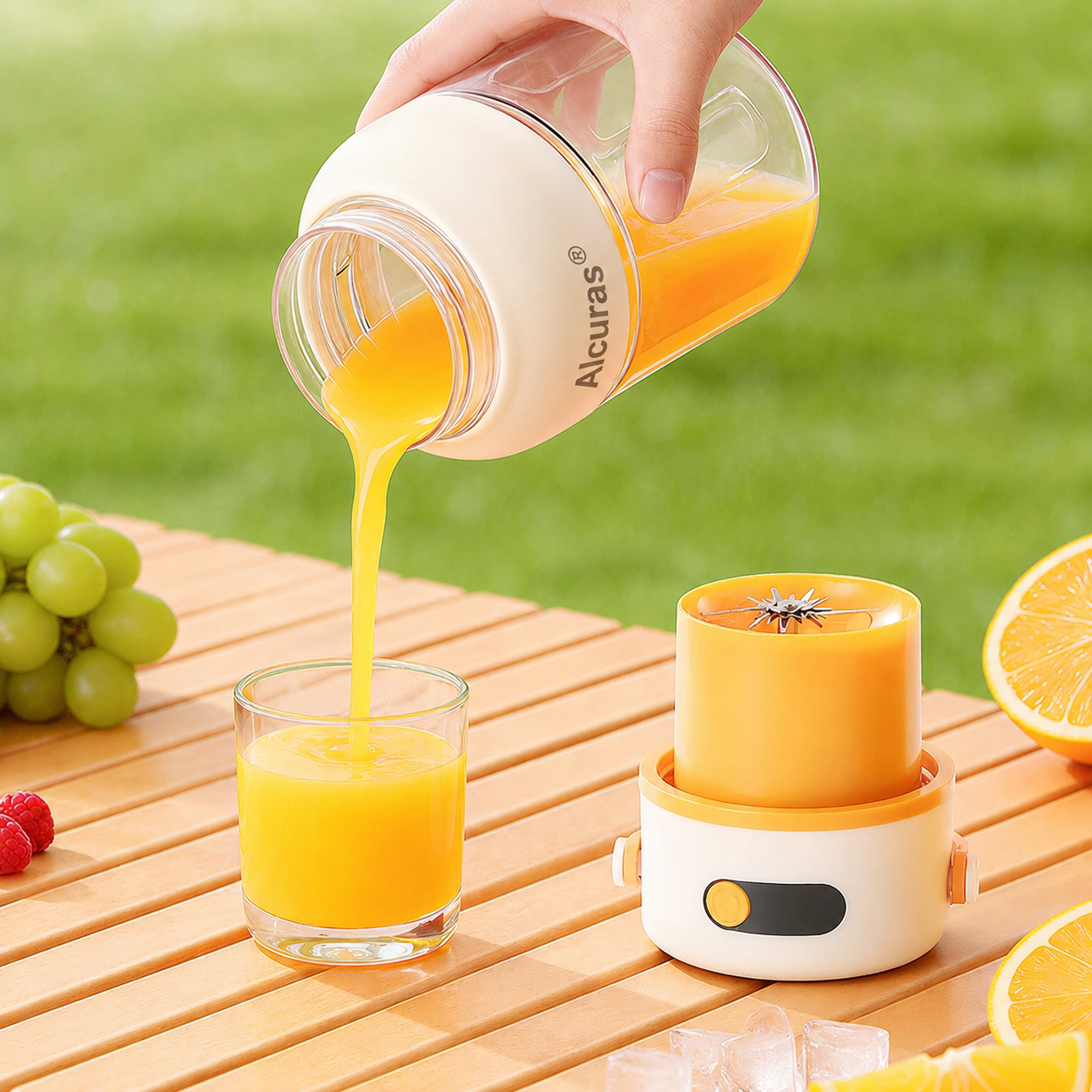 Portable Electric Juicer Cup with zero cord hassle 🥤: Drink fresh nutrient-rich smoothies without struggling with heavy blenders.🍓