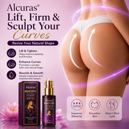 Alcuras® MaxCurve Multi-Zone Sculpting Oil – Lift, Volume & Curve for Bust & Butt