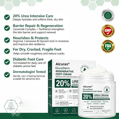 Alcuras® GlucoDerm Regenerative Foot Cream