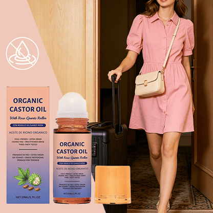 Alcuras® Organic Golden Castor Oil Roll-On with Rose Quartz