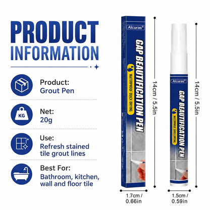 🖌️Tile Grout Repair Marker Pen✨Renew Your Tile Grout in Seconds – Waterproof, Precision Marker for Home Renovation! ✨