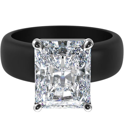 Renfit Silicone Ring – 10×8 mm Emerald Cut CZ | Patent-Pending Design - GlowStone Collection