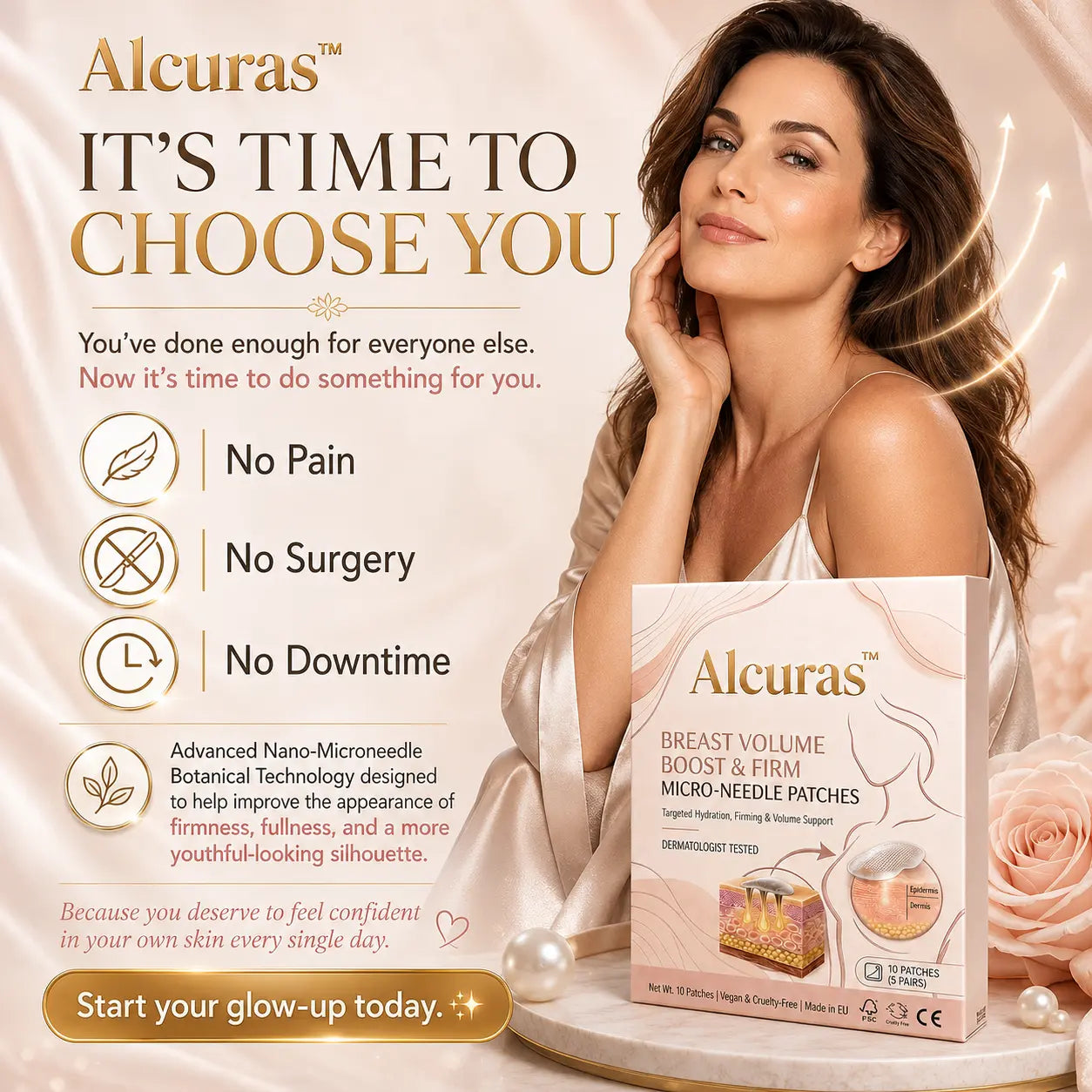 Alcuras®🥛Targeted Breast Enhancement Advanced Nano Microneedle Patch💃