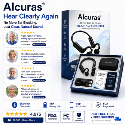 💖#1 THIS IS THE CLEAR WINNER!🔥Alcuras™ Bone Conduction Hearing Aids — Hear the sounds you should hear! ✅Made in the USA