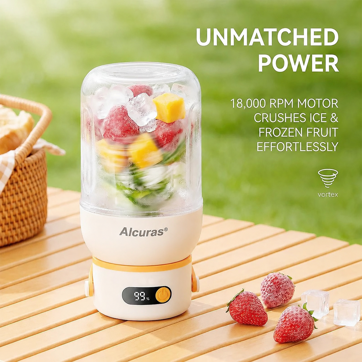 Portable Electric Juicer Cup with zero cord hassle 🥤: Drink fresh nutrient-rich smoothies without struggling with heavy blenders.🍓