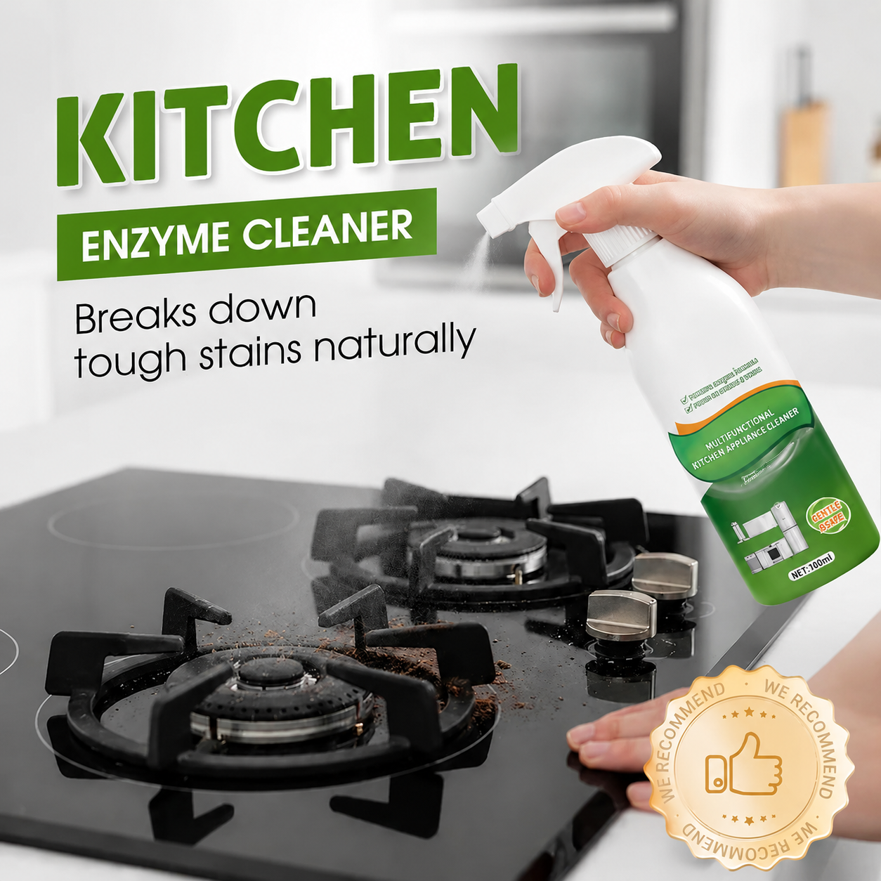 Multi-Purpose Enzyme Foam Cleaner For Kitchen & Home🧽