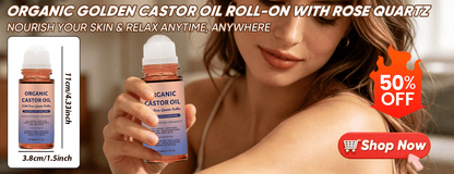 Alcuras® Organic Golden Castor Oil Roll-On with Rose Quartz