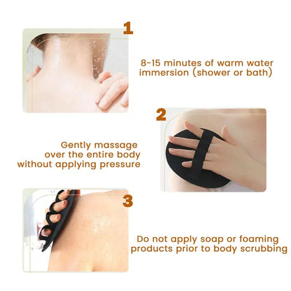 Rubber Body Exfoliating Gloves - Dead Skin Remover After Shower & Bath