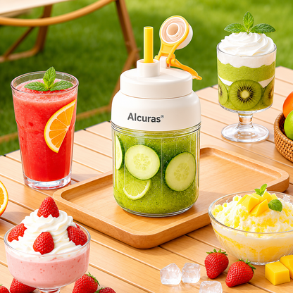 Portable Electric Juicer Cup with zero cord hassle 🥤: Drink fresh nutrient-rich smoothies without struggling with heavy blenders.🍓