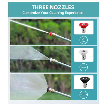 Hydro Jet Power Washer Nozzle 💦 | High-Pressure Garden Hose Attachment with 2 Nozzles & Quick Connectors 🔧✨