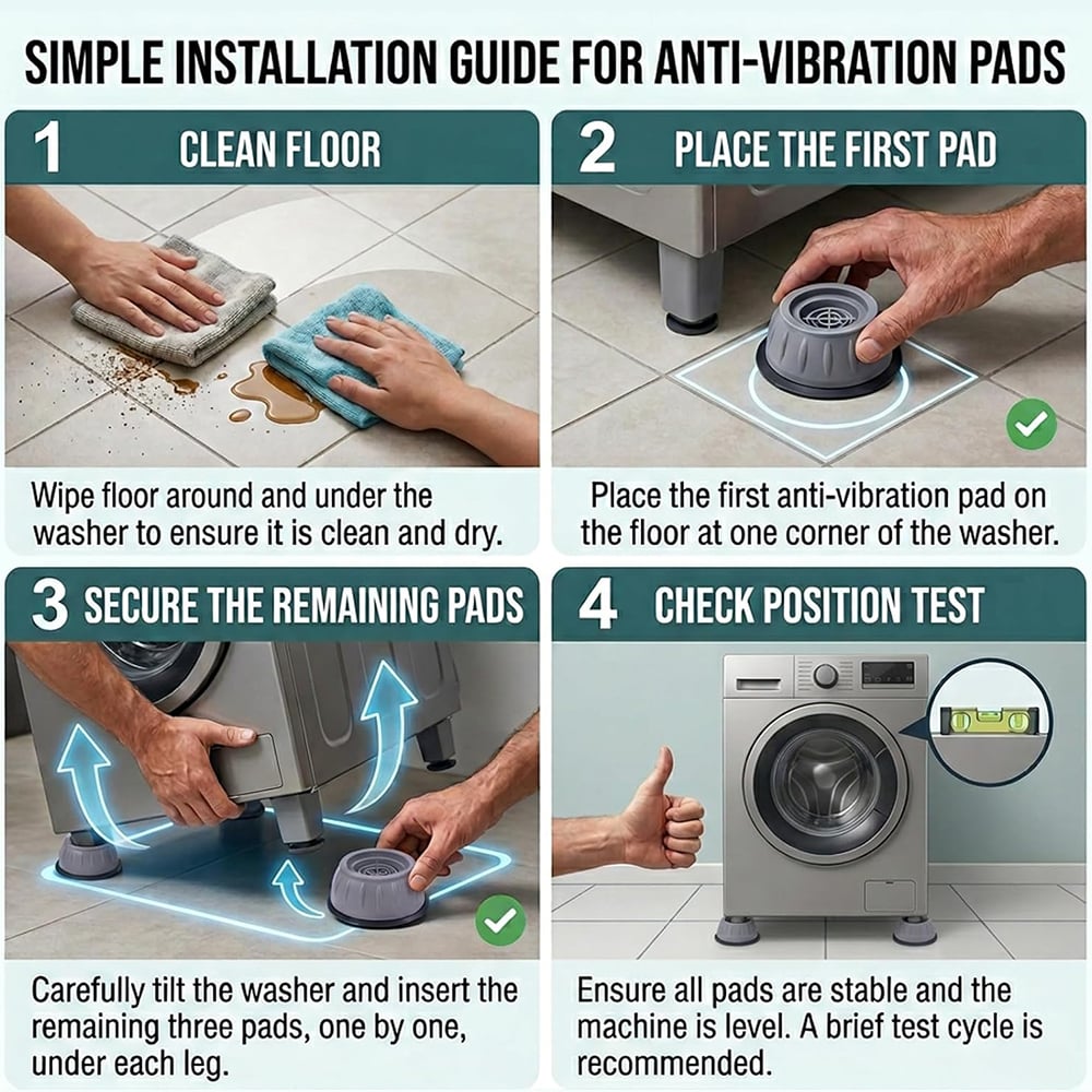 🏠 Anti-Vibration Washing Machine Stabilizer Pads
