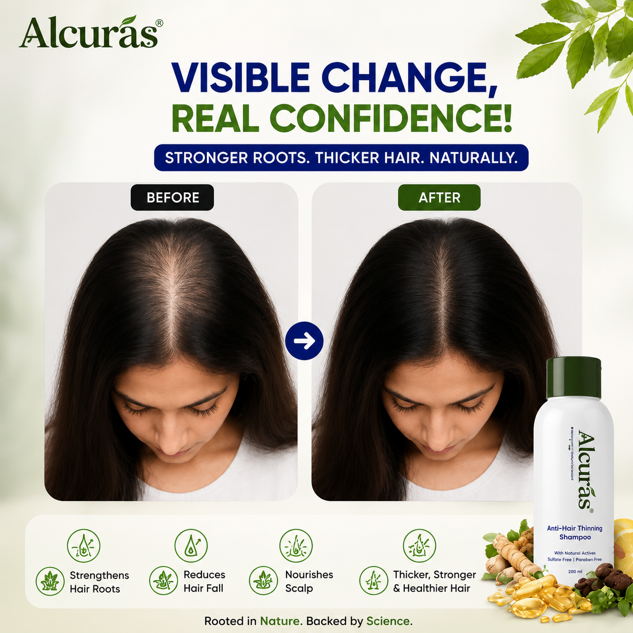Alcuras® Herbal Shampoo – Anti-Hair Thinning