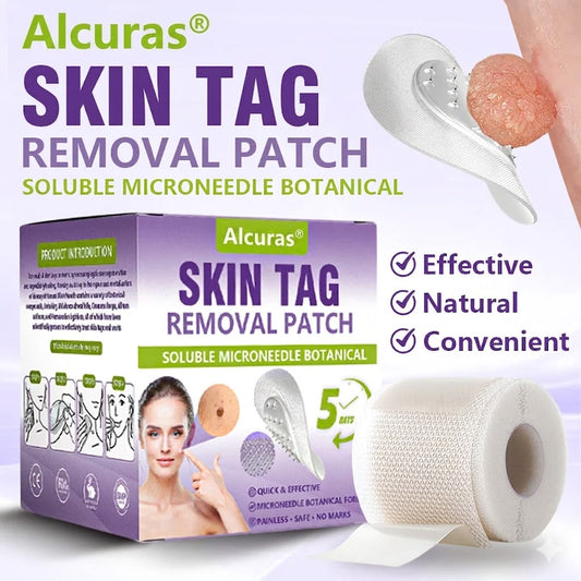 Alcuras® Soluble Microneedle Botanical Skin Tag Removal Patch