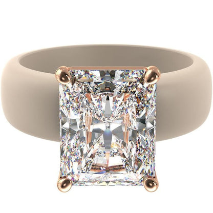 Renfit Silicone Ring – 10×8 mm Emerald Cut CZ | Patent-Pending Design - GlowStone Collection