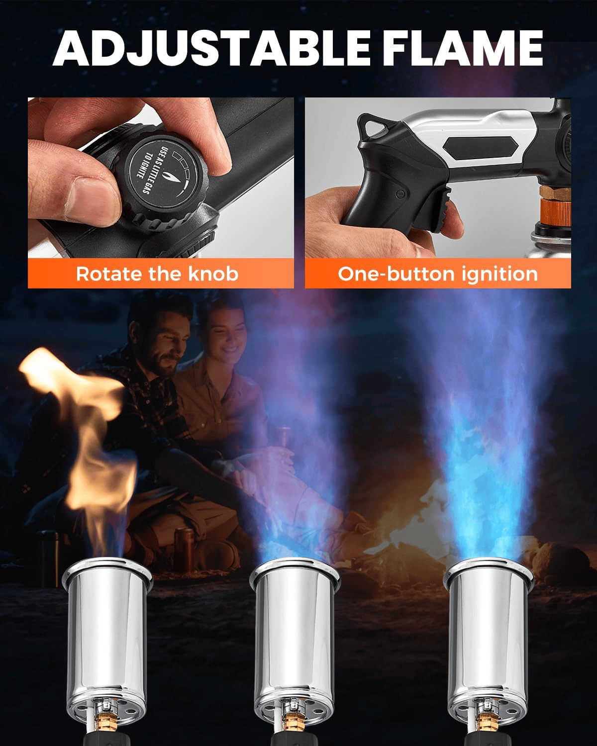 💥New Powerful Propane Torch -2372°F High Temp Flame