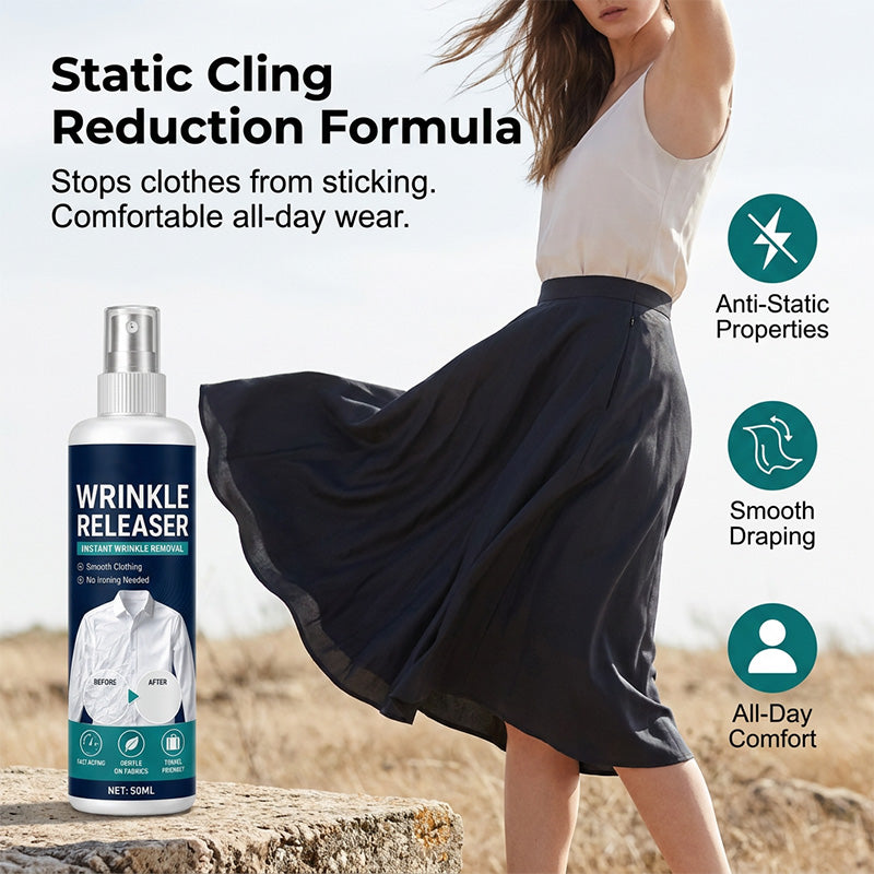✨Last Day 49 % OFF✨ Instant wrinkle release – no iron, travel-ready, static-free & fresh.